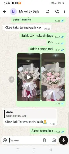 Testimonial Buket Bunga sinarjaya
