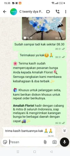 Testimonial Standing Flower sinarjaya